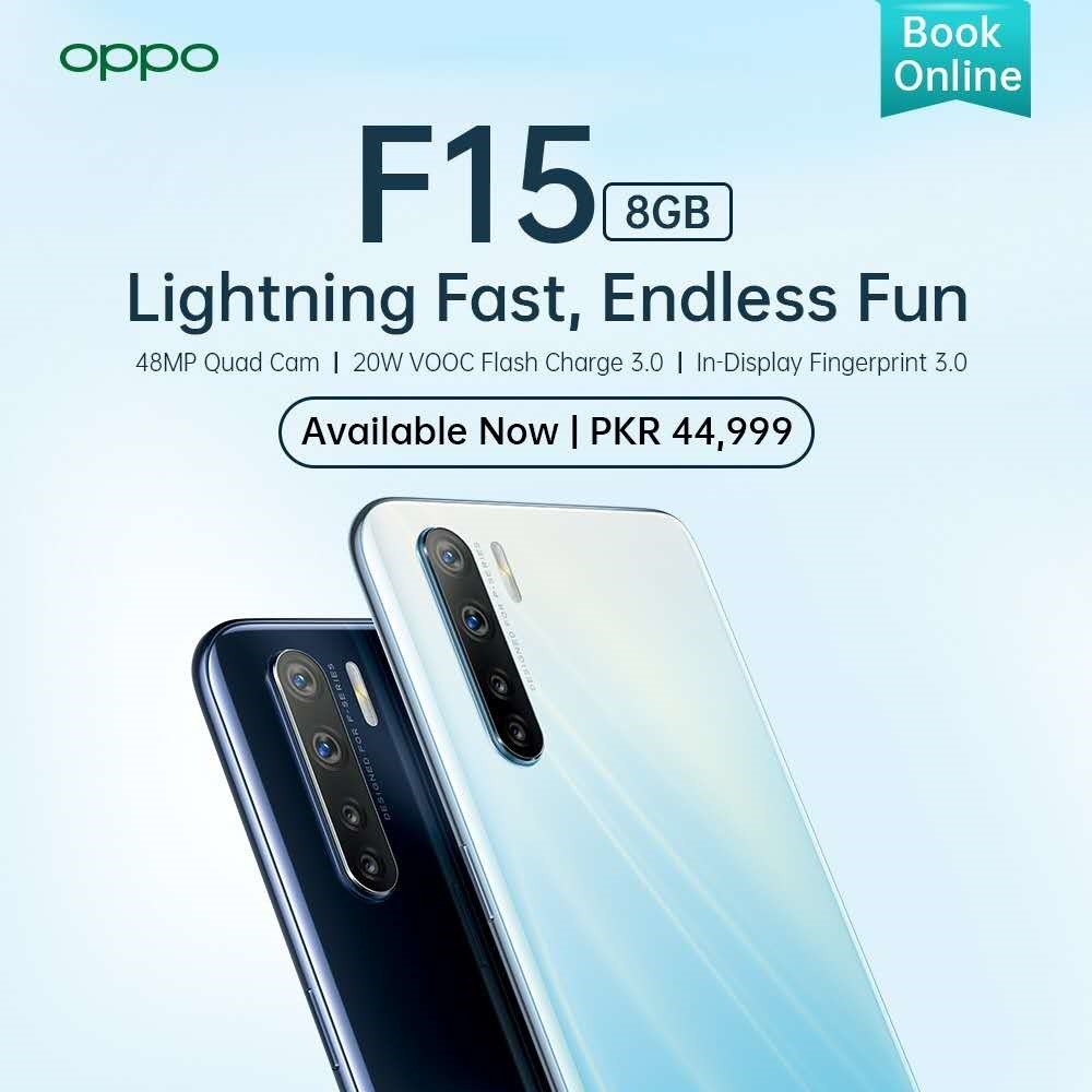 OPPO F15 with quad rear cameras launched in Pakistan, price, specifications