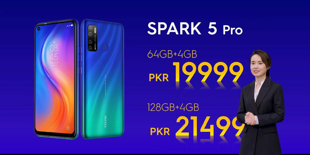 TECNO Launched SPARK 5 Pro with five Cameras in Pakistan